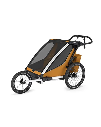 Thule Bike Trailer for Kids Chariot Sport 2 - 2 Seat, Natural Gold