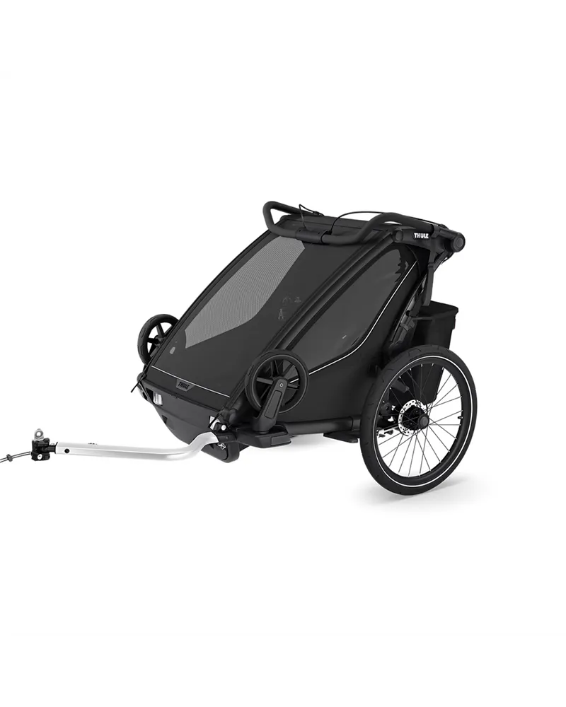 Thule Bike Trailer for Kids Chariot Sport 2 - 2 Seat, Black