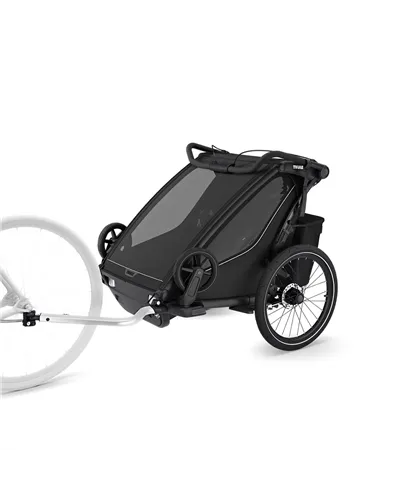 Thule Bike Trailer for Kids Chariot Sport 2 - 2 Seat, Black