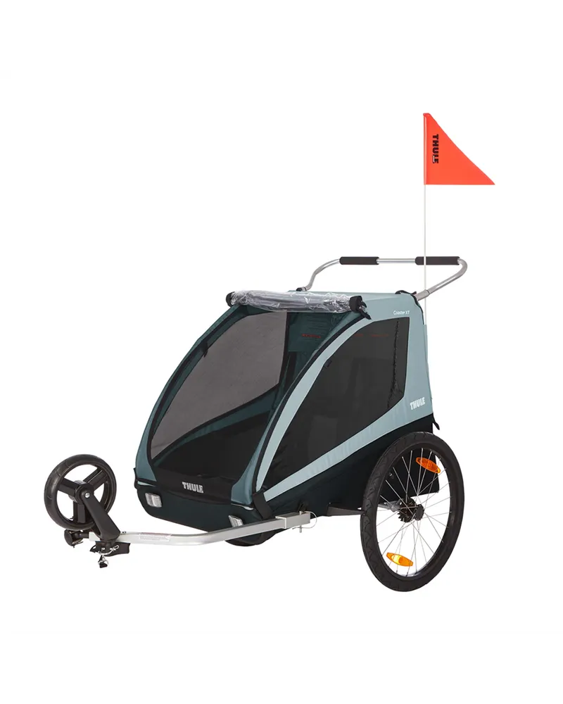 Thule Bike Trailer for Kids Coaster XT - 2 Seat, Blue
