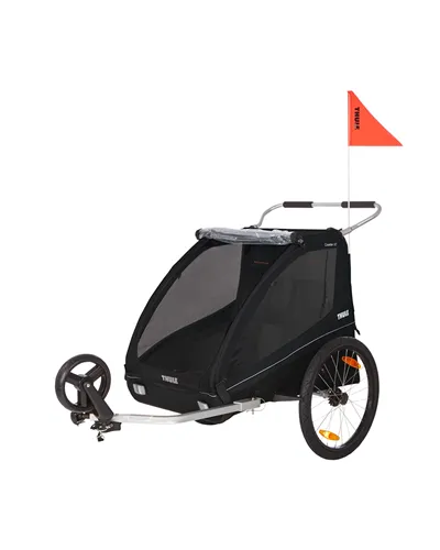 Thule Bike Trailer for Kids Coaster XT - 2 Seat, Black