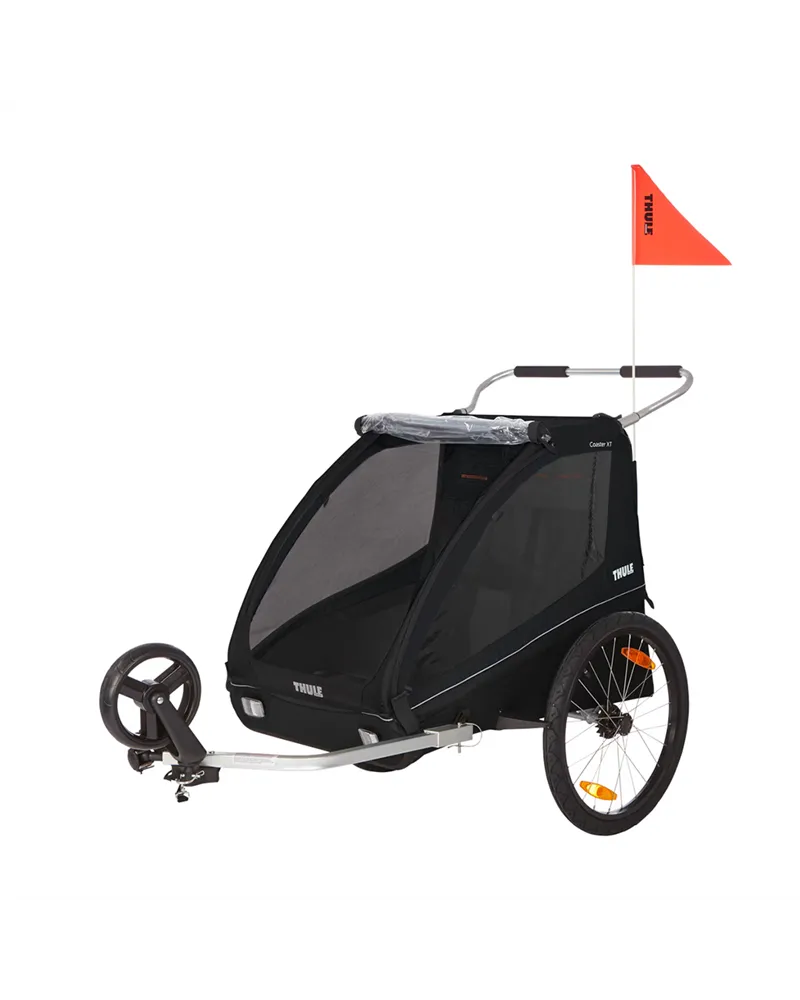 Thule Bike Trailer for Kids Coaster XT - 2 Seat, Black
