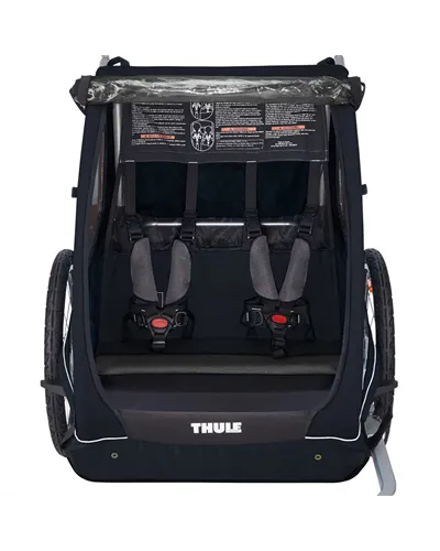 Thule Bike Trailer for Kids Coaster XT - 2 Seat, Black