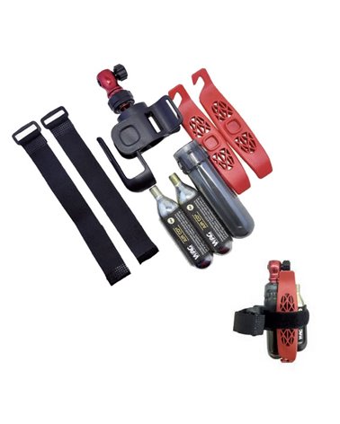 Wag Kit Wag Included Inflator Head For Co2  2 Co2 Cartridges  2 Tire Levers  Joint For The Frame  2 Safety Velcro
