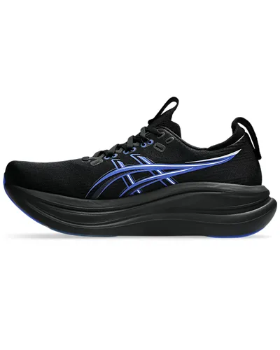 Asics Gel-Nimbus 27 Men's Running Shoes, Black/Neon Blue