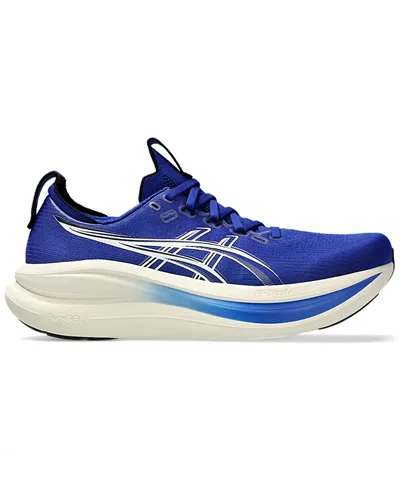Asics Gel-Nimbus 27 Men's Running Shoes, Prussian Blue/Cream