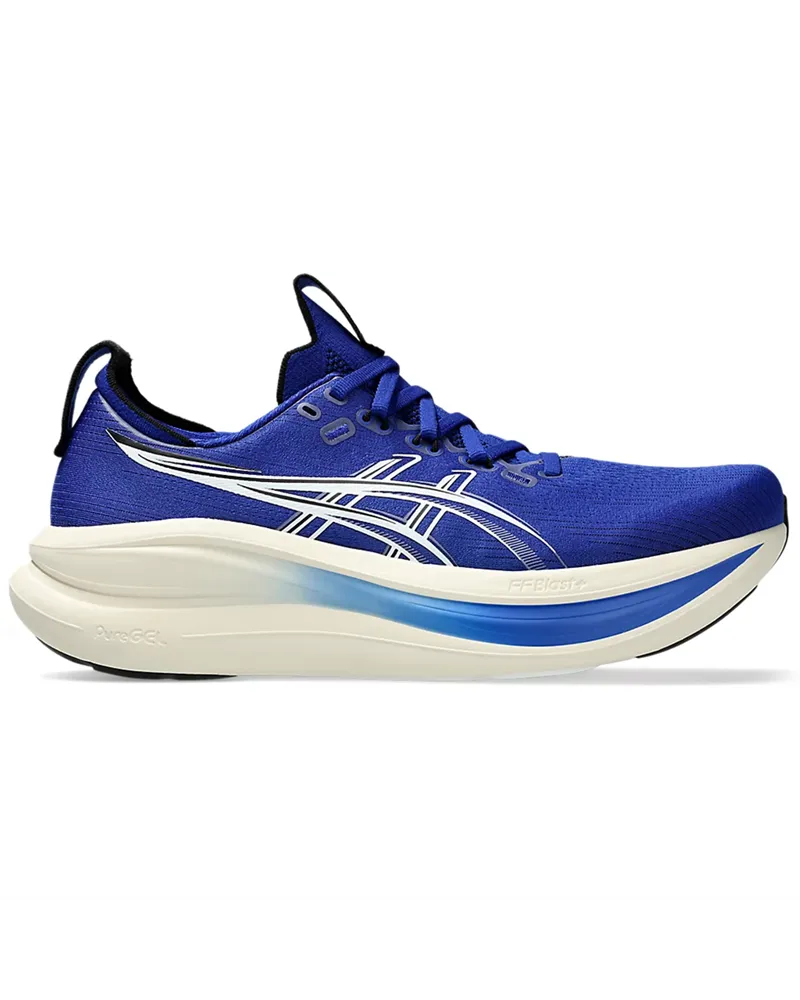 Asics Gel-Nimbus 27 Men's Running Shoes, Prussian Blue/Cream