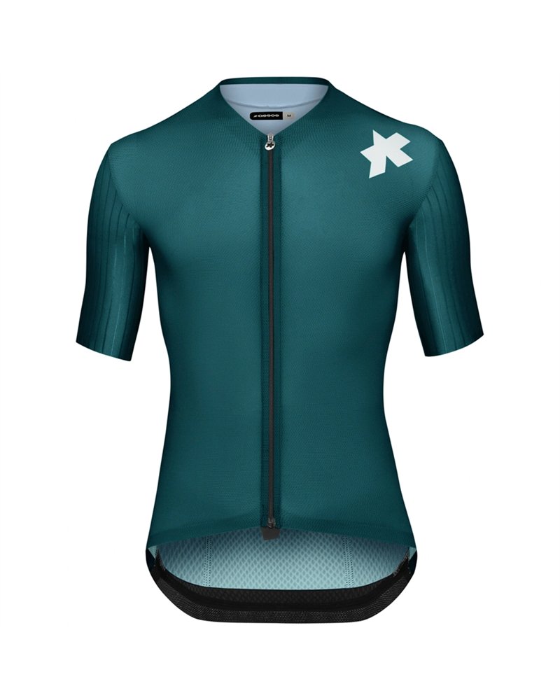 Assos Equipe RS S11 Maglia Maniche Corte Uomo Full Zip, Deep Petrol