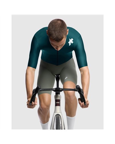 Assos Equipe RS S11 Maglia Maniche Corte Uomo Full Zip, Deep Petrol