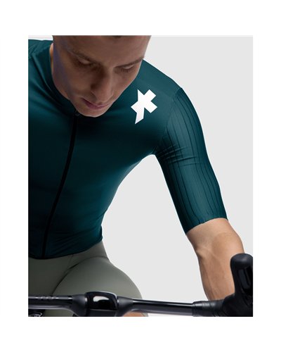 Assos Equipe RS S11 Maglia Maniche Corte Uomo Full Zip, Deep Petrol