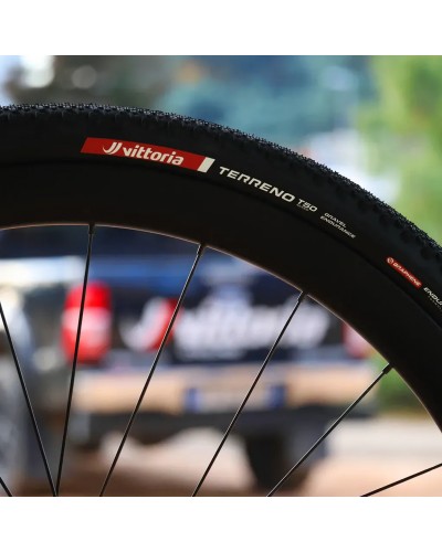 Vittoria Terreno T50 Mixed 50-622/700x50c Gravel Endurance TLR G2.0 Tubeless Ready Tire e-Bike Ready, Full Black