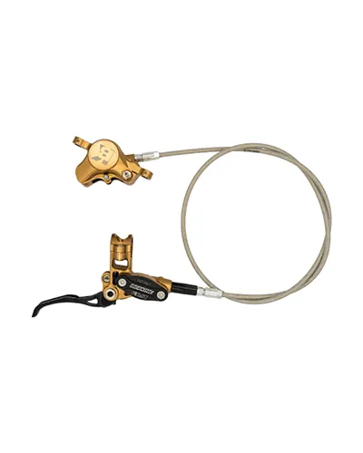 Braking Coppia Freni a Disco F.I.R.S.T. - Tubo in Kevlar e Acciaio Intrecciato 5 mm - Oro