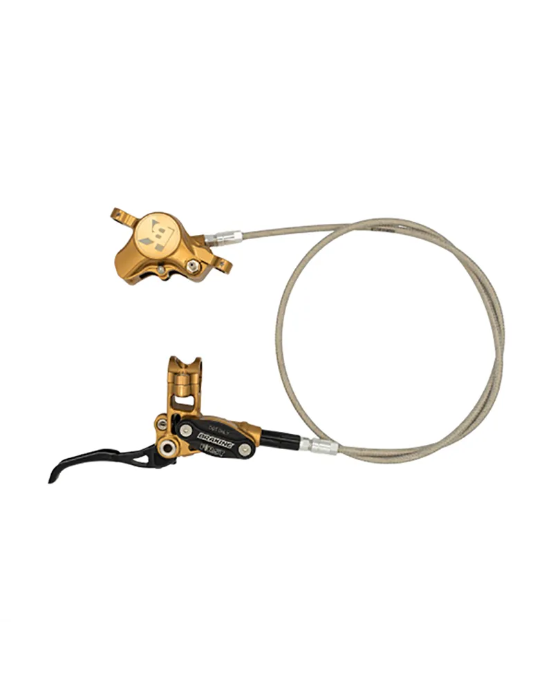 Braking Coppia Freni a Disco F.I.R.S.T. - Tubo in Kevlar e Acciaio Intrecciato 5 mm - Oro