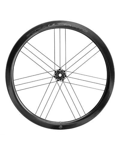 Campagnolo Wheelset Bora Ultra WTO 45 Black Chrome Carbon C23 TLR 2-Way Fit Disc 28/700C - Campagnolo N3W (with Adapter 12S), Ce