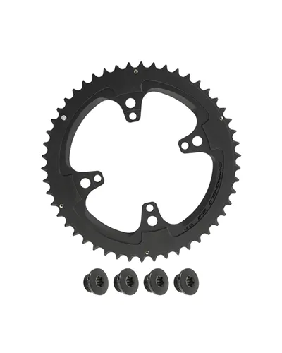 Campagnolo Chainring Chorus BCD 123 mm Asymmetric 4-Bolts 2X 12S - 52 T Black, Bolts Included, Specific for 36 T Internal Chainr