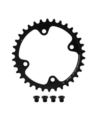 Campagnolo Corona Chorus BCD 96 mm Asimmetrico 4-Fori 2X 12V - 36 D, Nero, Specifico per Corona Esterna 52 D