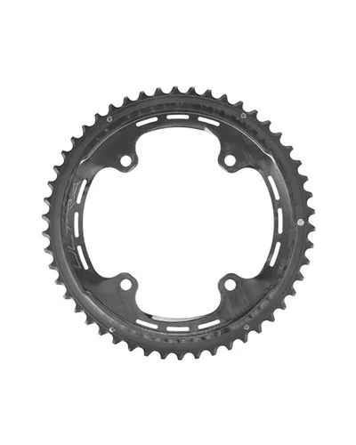 Campagnolo Ultra Carbon Chainring For Super Record Wireless - BCD 121 Asymmetric 4-Bolt - 2X13S - 50 T (X34), Black