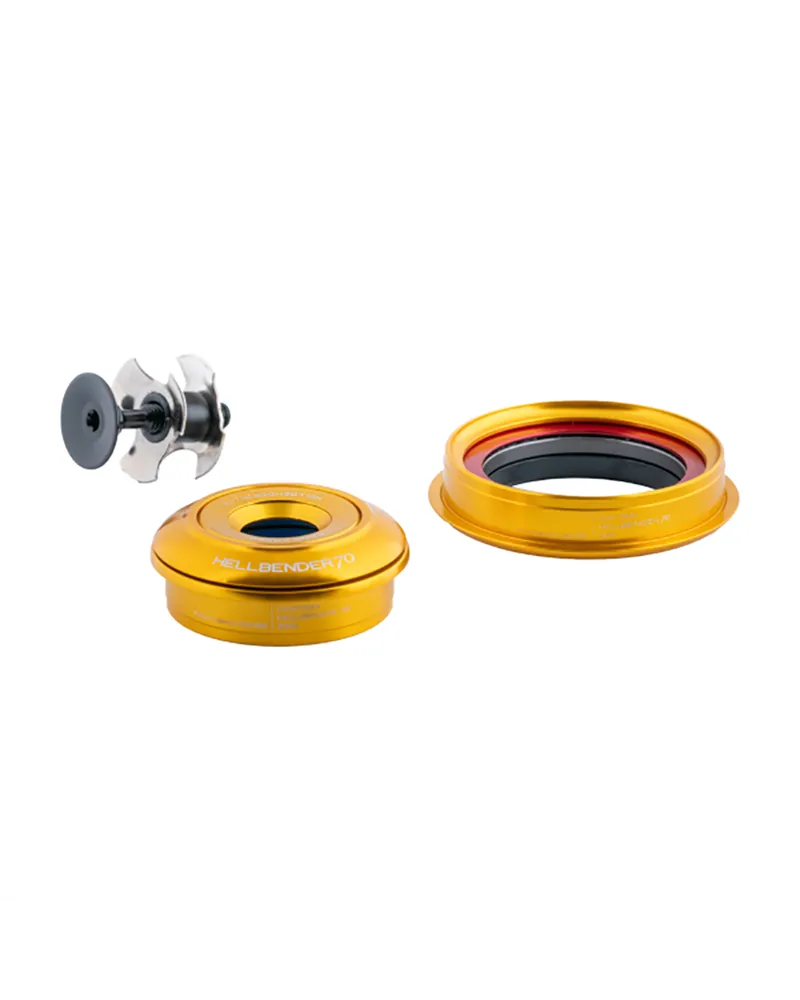 Cane Creek Headsets Hellbender 70 Lite ZS44/28.6 | ZS56/40 - Gold