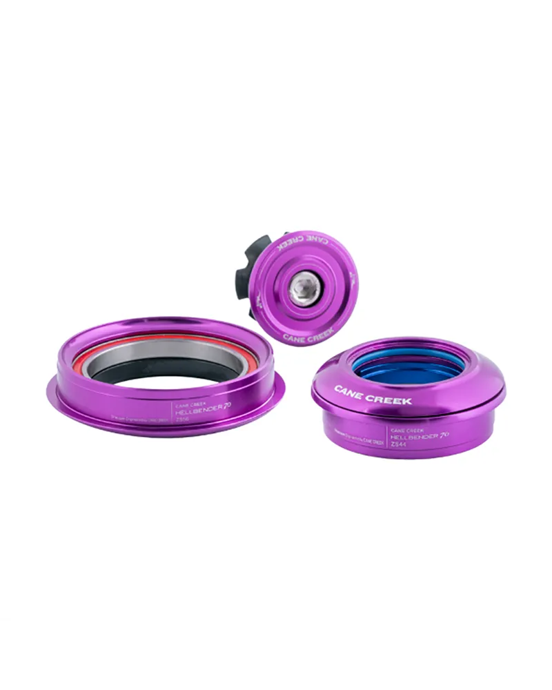 Cane Creek Headset Hellbender 70 Tapered S44/28.6 | ZS56/40 - Purple Rain
