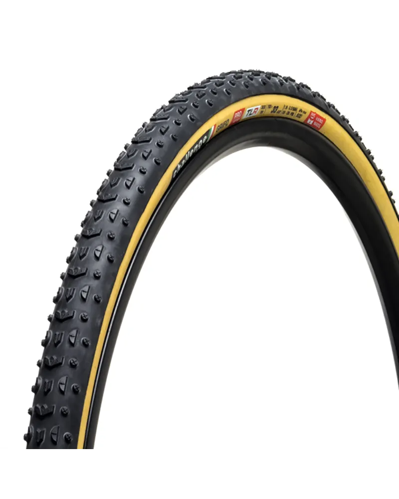 Challenge Handmade Tyre TLR Grifo Pro Ciclocross - 700X33, Smart, 300TPI, TLR, Tan