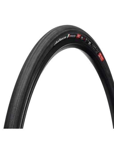 Challenge Handmade Tyre TLR Strada Pro - 700X25, Smart, 300 TPI, TLR, Black