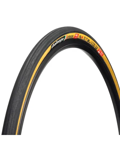 Challenge Handmade Tyre TLR Strada Pro - 700X25, Smart, 300 TPI, TLR, Tan