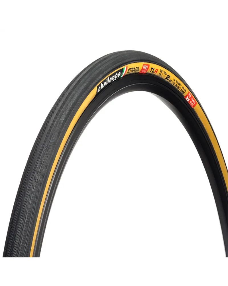 Challenge Copertone TLR Handmade Strada Pro - 700X25, Smart, 300 TPI, TLR, Nero/Para