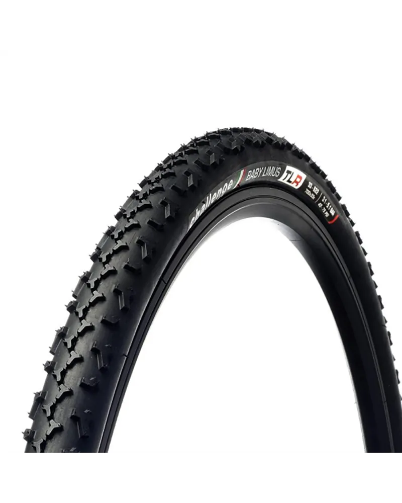 Challenge Copertone TLR Vulcanizzato Baby Limus Race Ciclocross - 700X33, 120TPI, Nylon, TLR, Nero