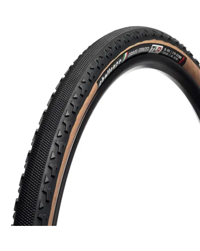Challenge Copertone TLR Vulcanizzato Gravel Grinder Race - 700X38, 120 TPI, Nylon, TLR, Marrone
