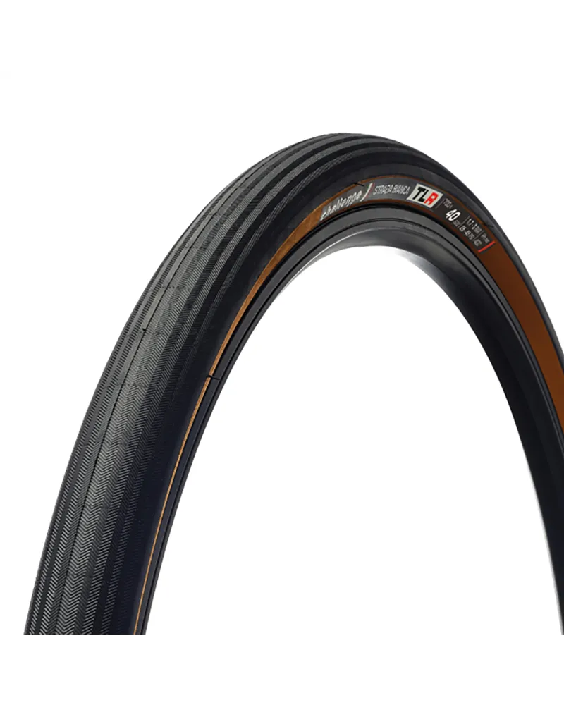 Challenge Copertone TLR Vulcanizzato Strada Bianca Race - 700X40, 120TPI, Nylon, TLR, Marrone