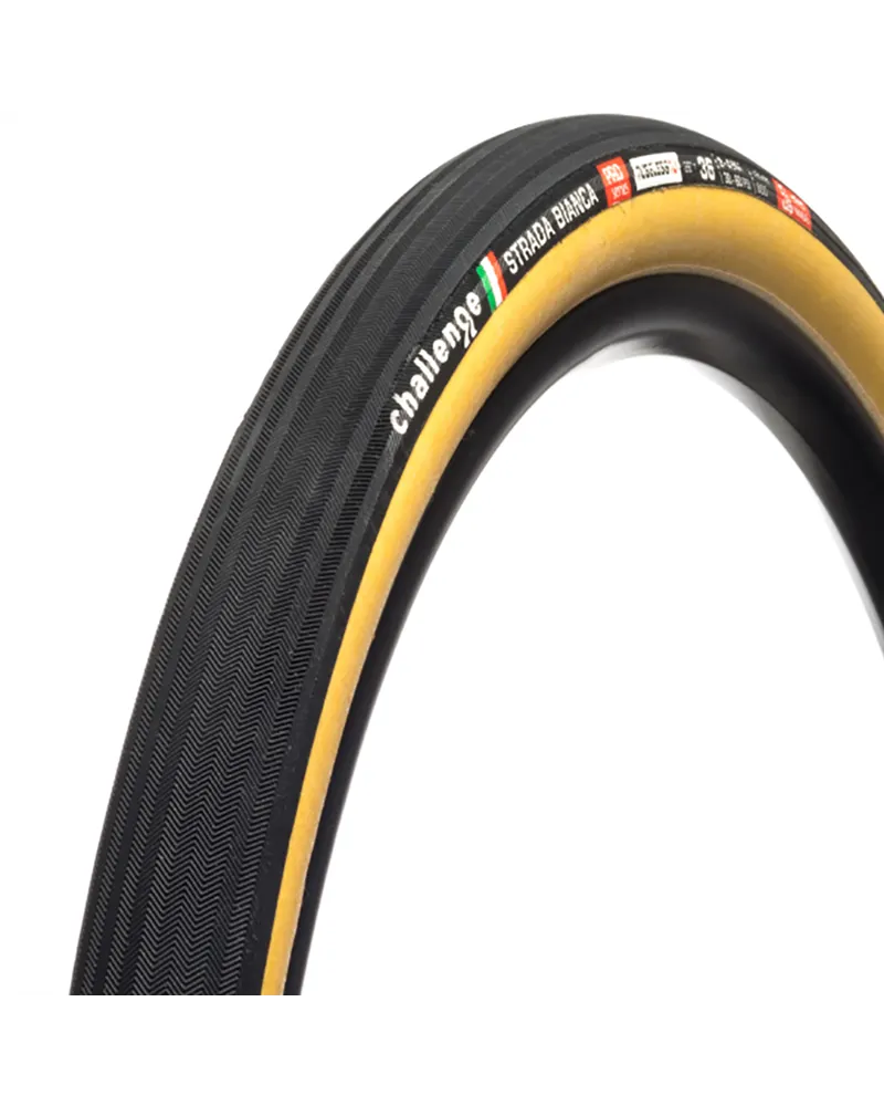 Challenge Handmade Tubular Tubeless Strada Bianca Pro - 700X36, Smartplus, 260 TPI Latex , Tan