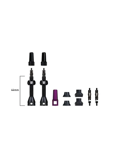 Dynamic Bike Care Pair of Tubeless Valves Barkeeper - 44 mm, Black