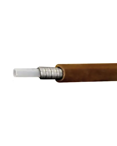 Easy Roll Brake Cable Housing Flat Strand Wire Coiled with Pvc Insert - Brown, 50 M