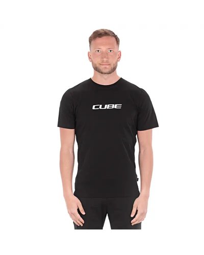 Cube Classic Logo Men's Short Sleeves Jersey, Black