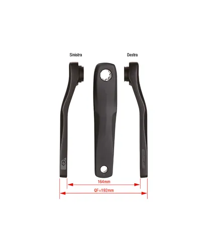 FSA Coppia Pedivelle e-Bike CK-310/IS ISIS - 175 mm, Nero