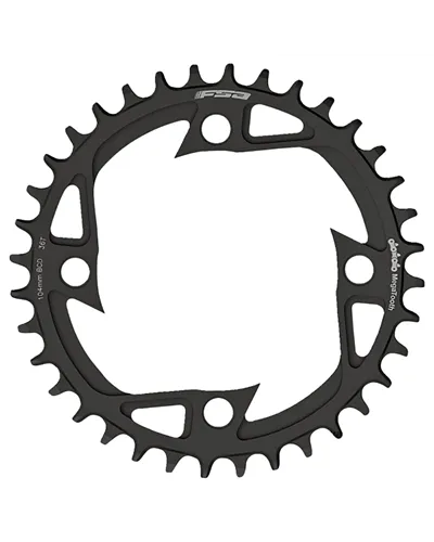 FSA Corona V-Shape e-Bike Megatooth Acciaio BCD 104 mm 4-Fori 1 X 11/12V - 38 D, Nero, WB447