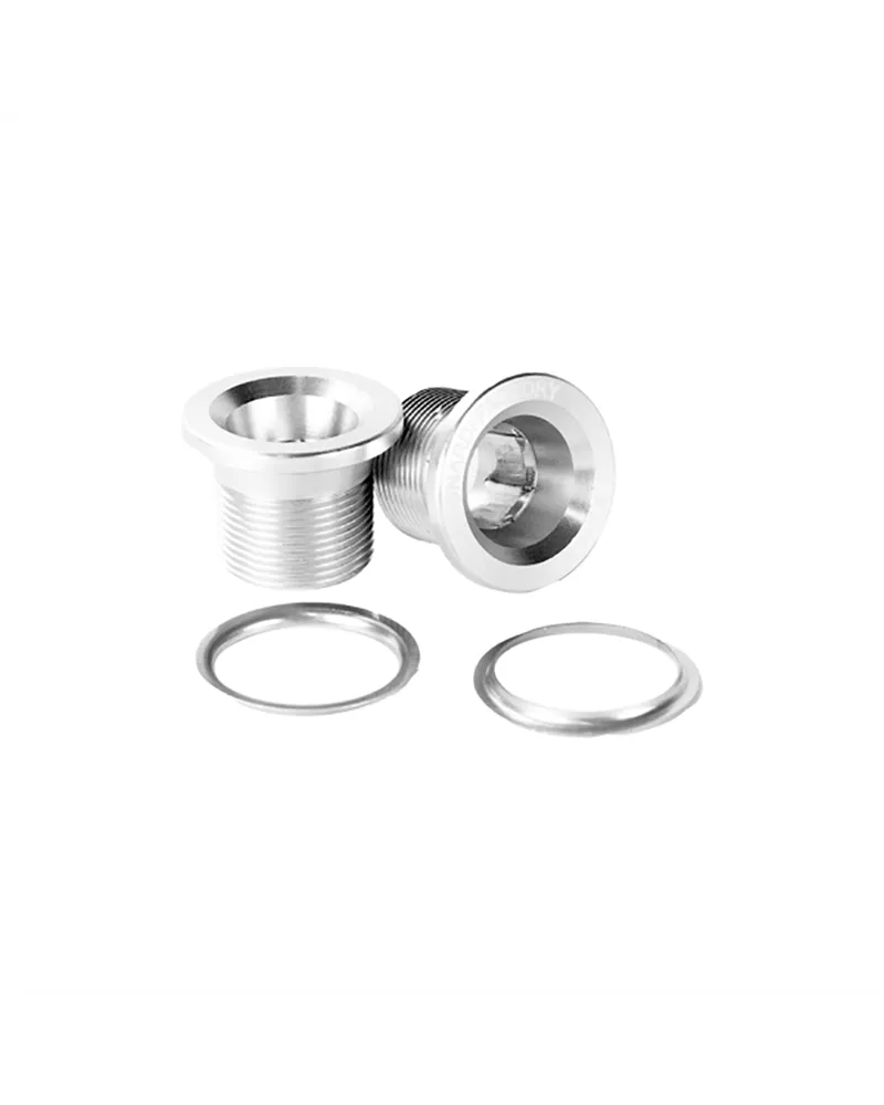 Leonardi Racing Coppia Bulloni Pedivelle Capo - Argento