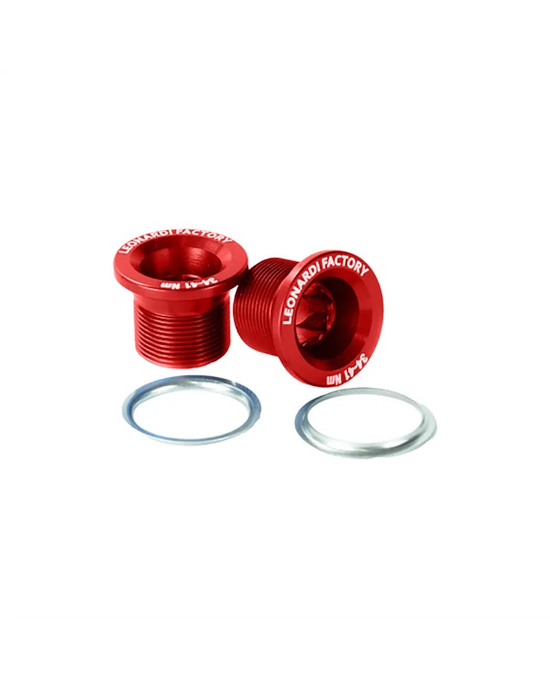 Leonardi Racing Coppia Bulloni Pedivelle Capo - Rosso
