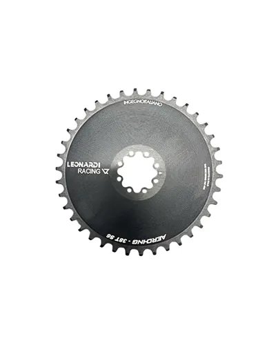 Leonardi Racing Chainring Aero CX/Gravel Sram 8 Bolts 1X 11/12V - 38 T Black