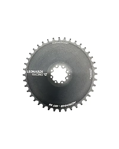 Leonardi Racing Chainring Aero CX/Gravel Sram 8 Bolts 1X 11/12V - 40 T Black