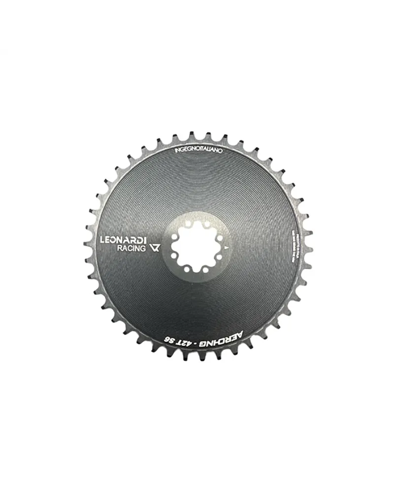 Leonardi Racing Chainring Aero CX/Gravel Sram 8 Bolts 1X 11/12V - 42 T Black