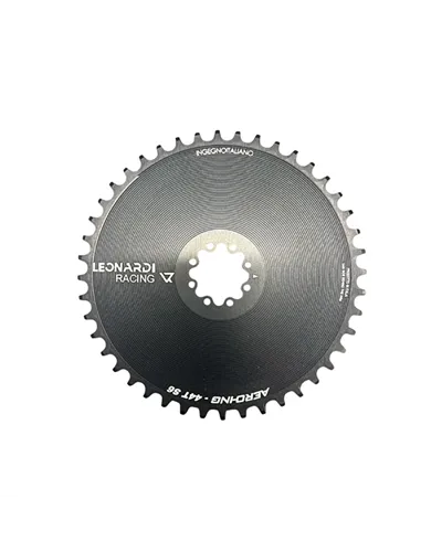 Leonardi Racing Chainring Aero CX/Gravel Sram 8 Bolts 1X 11/12V - 44 T Black