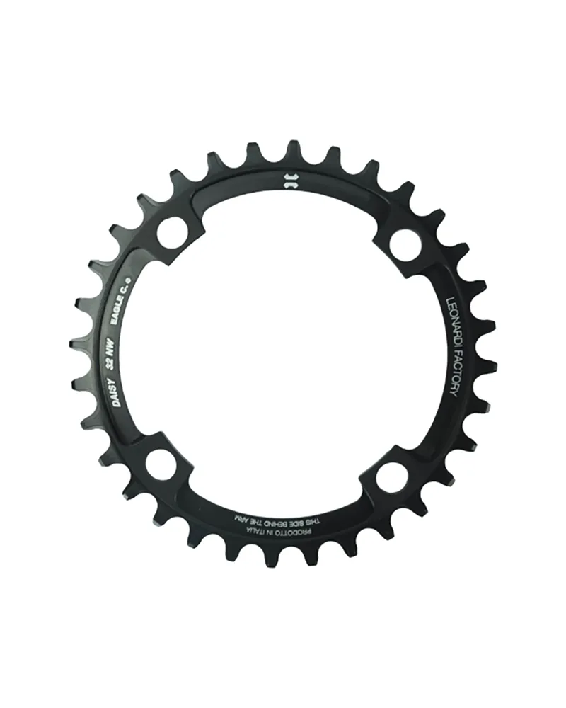 Leonardi Racing Corona Daisy BCD 104 4 Fori 1X 11/12V - 36 D, Nero