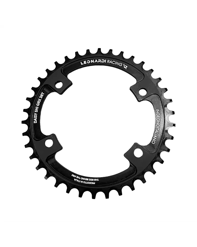 Leonardi Racing Chainring Daisy Shimano GRX BCD 110 4 Holes 1X 11/12V - 38 T Black