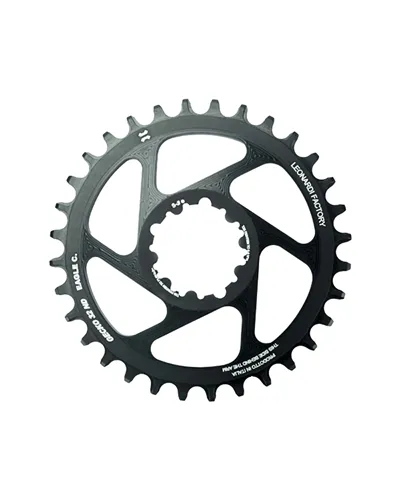 Leonardi Racing Chainring Gecko Sram 3 Holes 1X 11/12V Offset 3 mm - 34 T Black