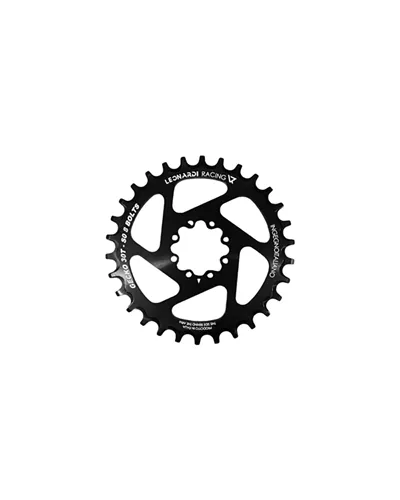 Leonardi Racing Corona Gecko Sram 8 Fori 1X 11/12V Offset 0 mm - 30 D, Nero