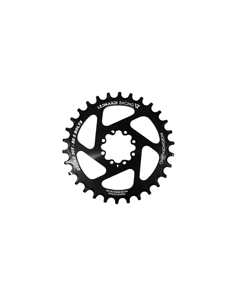 Leonardi Racing Corona Gecko Sram 8 Fori 1X 11/12V Offset 0 mm - 30 D, Nero