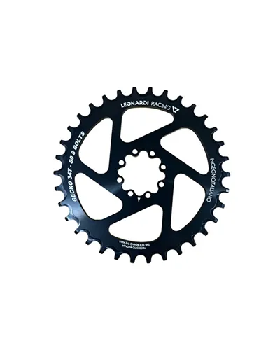 Leonardi Racing Chainring Gecko Sram 8 Holes 1X 11/12V Offset 0 mm - 34 T Black