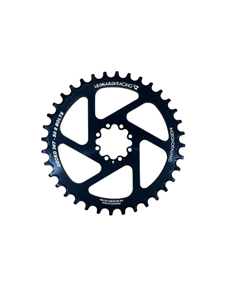 Leonardi Racing Chainring Gecko Sram 8 Holes 1X 11/12V Offset 0 mm - 36 T Black