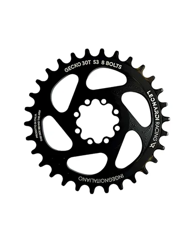 Leonardi Racing Chainring Gecko Sram 8 Holes 1X 11/12V Offset 3 mm - 32 T Black